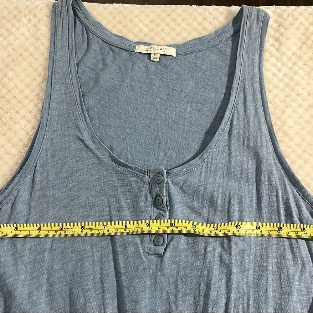 Z Supply Womens Romper Sleeveless Romper with Pockets Casual Blue Medium - Picture 6 of 9